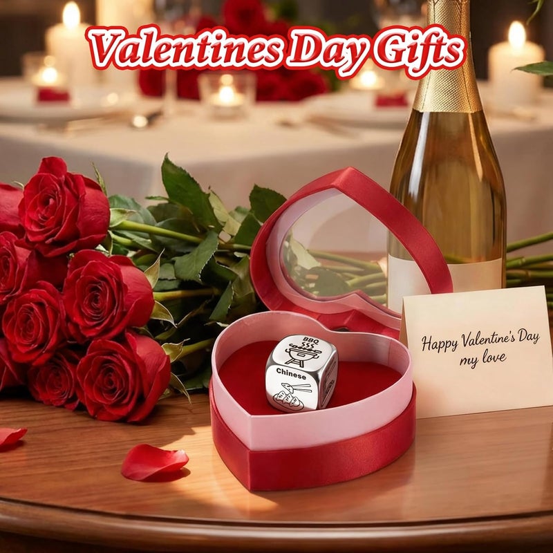 Winzwon Valentines Day Gifts for Him Her, Funny Date Night Food Decision Dice Anniversary Wedding Birthday Couple Gifts for Men Women Boyfriend Girlfriend Christmas Stocking Stuffers Gag Gifts - Image 2